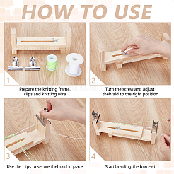 Werkzeugsatz zum Befestigen von Strickseilen aus Holz&nbsp;DIY-WH0750-001