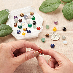 30pcs 15 cabochons de pierres précieuses naturelles et synthétiques de style&nbsp;G-FW0001-12B
