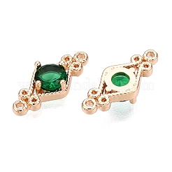 Ciondoli per connettori in vetro sfaccettato con pavé in ottone&nbsp;X-FIND-T070-03D