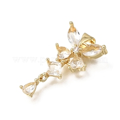 Pendentifs avec zircon cubiques à micro-pavés en laiton&nbsp;CU-E002-06G-03