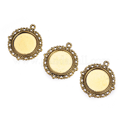 Pendente basi in lega zinco per cabochon e strass&nbsp;X-PALLOY-A15290-AG-FF