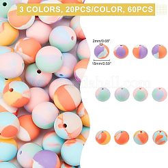 60 pz 3 colori perline in silicone&nbsp;SIL-CA0001-10