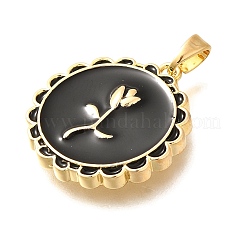 Pendentifs d'émail en laiton &nbsp;KK-R212-22G