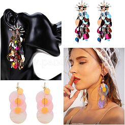 Accessori per ornamenti charms in paillette / paillettes in plastica&nbsp;PVC-OC0001-04