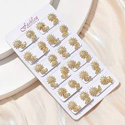 Latón micro pave aretes de circonita cúbica transparente&nbsp;EJEW-D305-09G