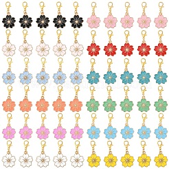 60 ciondolo in lega smaltata con fiori di ciliegio in 12 colori&nbsp;HJEW-YW00112