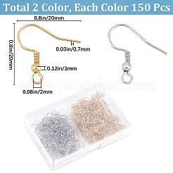 300 pieza de 2 ganchos para pendientes de acero inoxidable 304&nbsp;STAS-SP0001-39