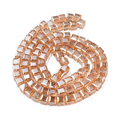 Chapelets de perles en verre transparent électrolytique&nbsp;EGLA-N002-28-F05