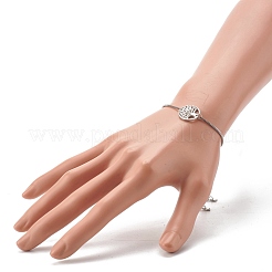 Braccialetti regolabili con cursore albero della vita anti-ossidazione per uomo e donna&nbsp;BJEW-JB06688-01