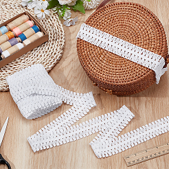 Ruban de dentelle à pompons en coton&nbsp;OCOR-WH0105-197C