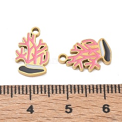 304 Edelstahl-Emaille-Anhänger&nbsp;SA-CBA7876-29G-07
