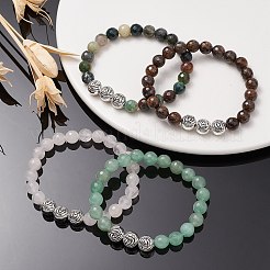 Bracciali con perline di pietre preziose naturali miste&nbsp;BJEW-JB09466