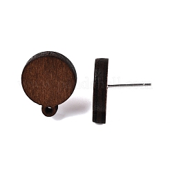 Orecchini a bottone in legno di pioppo&nbsp;WOOD-N016-13A