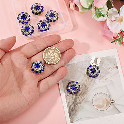 8 pieza de gemelos de latón con rhinestone&nbsp;BUTT-GL0001-07A