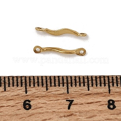 Ciondoli con connettori a maglie ondulate in acciaio inossidabile 304&nbsp;STAS-A134-01C-G