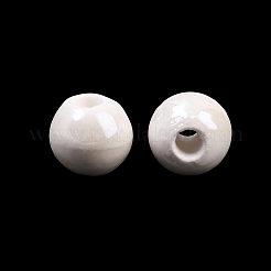Runde Perlen aus glasiertem Porzellan&nbsp;PORC-S489-8mm-01