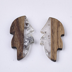 Transparente Harz- und Holz-Cabochons&nbsp;RESI-Q210-015A-A02