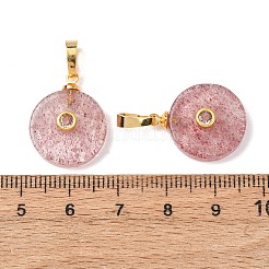 Natürliche Erdbeer-Quarz-Anhänger&nbsp;G-P628-03G-09
