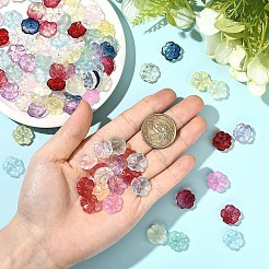 100 pz di tappi di perline di vetro trasparenti&nbsp;GLAA-YW0005-17