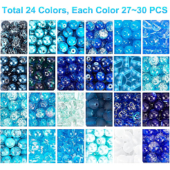Perle di vetro imitazione perla e screpolate&nbsp;GLAA-PH0002-89B