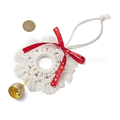 Décorations de Noël en forme de flocon de neige en fil de coton macramé tissé à la main&nbsp;HJEW-TA00318