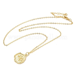 Collane con ciondoli in ottone da donna&nbsp;LS-NJEW-B092-05G