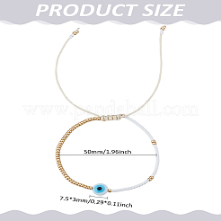 1 Stück verstellbare geflochtene Perlenarmbänder aus Glasperlen&nbsp;BJEW-LP0002-37