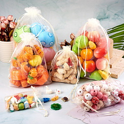 60 Stück 6 Stile Rechteck Organzabeutel Schmuck Aufbewahrungsbeutel Hochzeitsbevorzugung Party Mesh Kordelzug Geschenktüten&nbsp;OP-TA0001-09