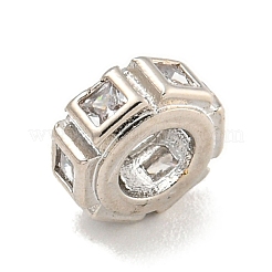 Placcatura a cremagliera in ottone micro pavé di perle di zirconi trasparenti&nbsp;KK-L215-306P