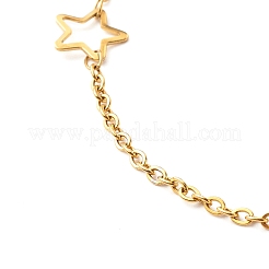Bracciale in acciaio inossidabile 304 con maglie a forma di luna e stella&nbsp;BJEW-JB06521