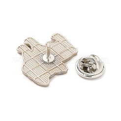 Hunde-Emaille-Anstecknadel mit Messing-Schmetterlingsverschlüssen&nbsp;JEWB-A006-01G