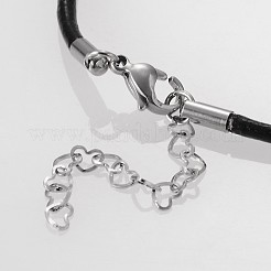 Cuir de vachette cordon création de collier &nbsp;X-NJEW-JN01256-02