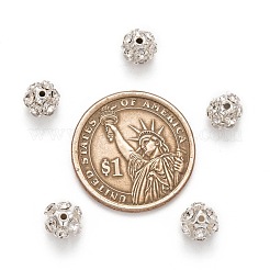 Ottone chiare perle di strass&nbsp;RB-A017-8mm-S