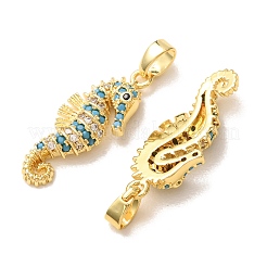 Ciondoli in ottone con micro pavé di zirconi cubici color blu cielo intenso&nbsp;CU-CBA9AB3-39G