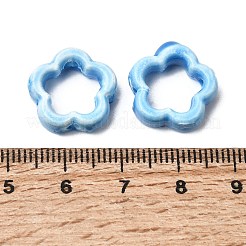 Cornice a forma di fiore con perline di porcellana smaltata&nbsp;PORC-A034-09C