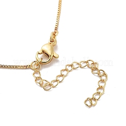 Collares colgantes con letras de circonita cúbica micropavé de latón&nbsp;KK-Z069-01G-P