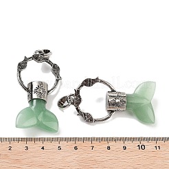 Grandi pendenti con coda di balena avventurina verde naturale&nbsp;G-Q163-03AS-08