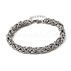 Bracelets à chaînes byzantines en acier inoxydable 304 pour femmes&nbsp;BJEW-P399-01A-P
