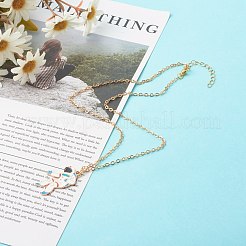 Colliers pendentif astronaute en alliage émaillé&nbsp;NJEW-JN03622-02
