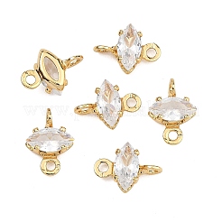 Ciondoli a forma di occhio di cavallo in ottone con pavé di zirconi cubici Shegrace&nbsp;XGRQ2O424-436A-G