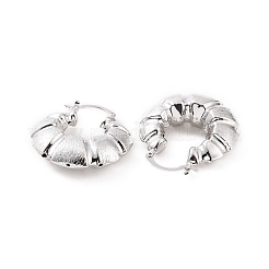 Pendientes de aro gruesos de croissant de latón para mujer.&nbsp;EJEW-F303-06P