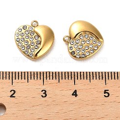 Dijes de acero inoxidable 304 chapados en oro real de 14k&nbsp;STAS-L022-063G-04