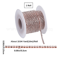 Messing Strass Strassketten&nbsp;CHC-WH0018-01RG