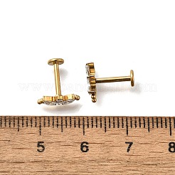F136 Labrets aus Titan mit klarem Zirkonia&nbsp;AJEW-D302-01G