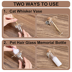 4 Stück Glas-Korken-Wunschflasche&nbsp;AJEW-DR00052