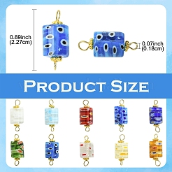 30 breloque connecteur en verre millefiori faite à la main&nbsp;PALLOY-YW00113