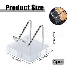 4 Stück Edelstahl-Displayhalter mit quadratischen&nbsp;AJEW-DC0003-34