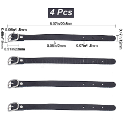 4 correa de piel de vaca para etiquetas de equipaje&nbsp;AJEW-DJ0001-05A