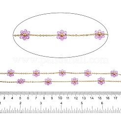 Catene di perline di vetro fiore&nbsp;CHS-P016-41G-02