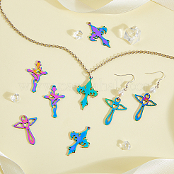 30 pendentif en acier inoxydable 304 de 3 styles&nbsp;STAS-FH0001-70